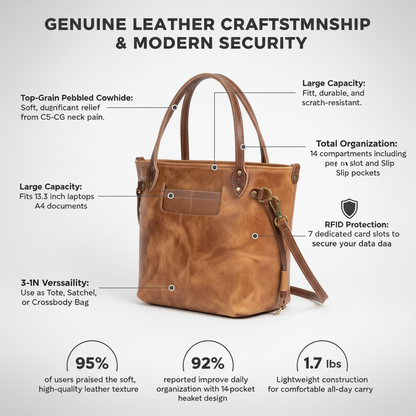 befen Soft Genuine Leather Purses for Women Medium Tote Bag Handbags Crossbody Bags with Top Handles Shoulder Satchel Purse