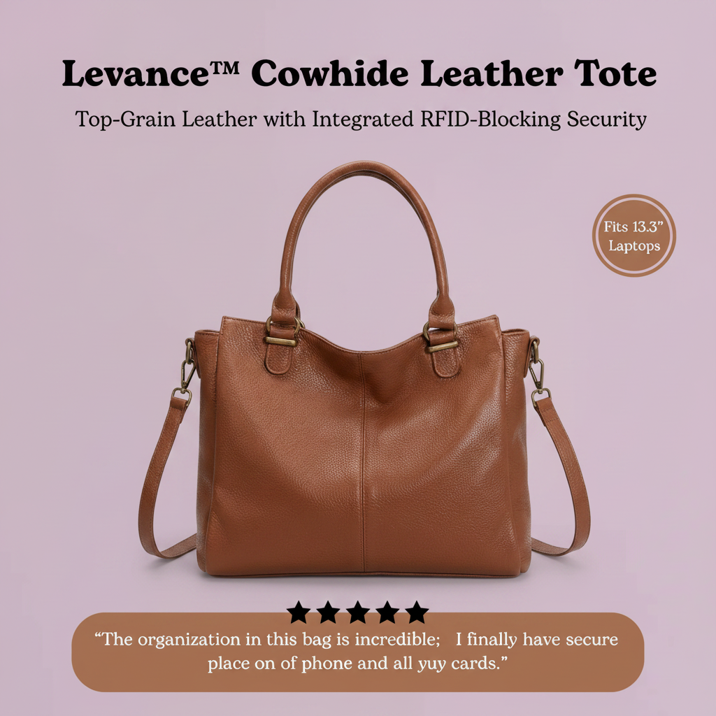 Levance™ Cowhide Leather Tote