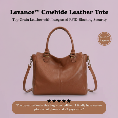 Levance™ Cowhide Leather Tote