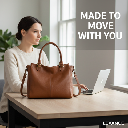 Levance™ Cowhide Leather Tote